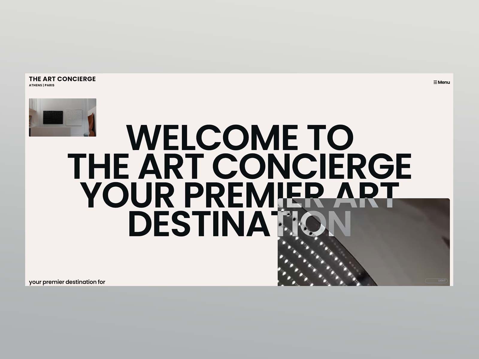 The Art Concierge home page