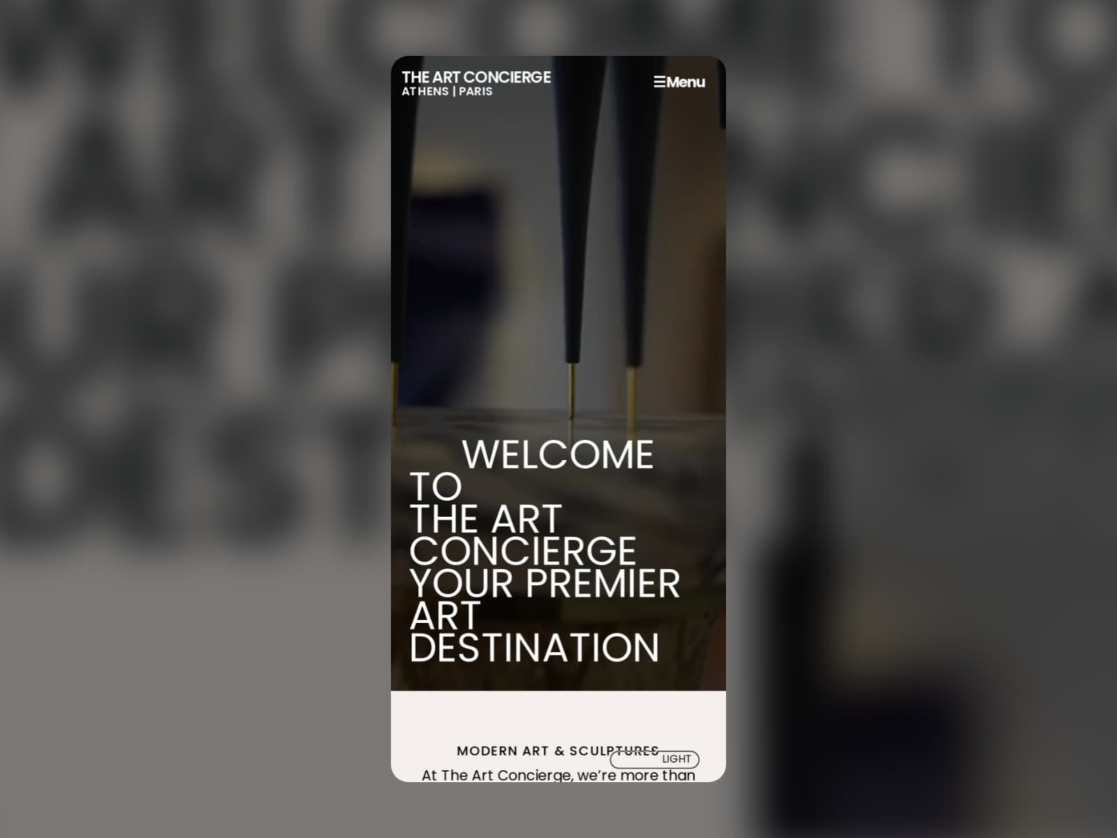 The Art Concierge on a phone
